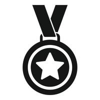 Medal award icon simple vector. Winner reward vector