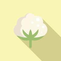 Cotton plant icon flat vector. Thread machine vector