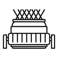 Sewing machine icon outline vector. Thread factory vector