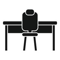 Table workplace icon simple vector. Posture work vector