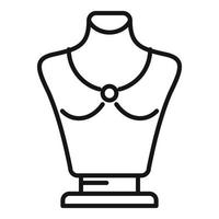 Gemstone icon outline vector. Fashion bust vector