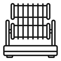 Machine thread icon outline vector. Factory cotton vector