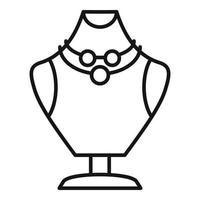 Fashion jewelry dummy icon outline vector. Bust gold vector