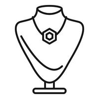 Display jewelry dummy icon outline vector. Fashion bust vector