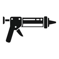 Cartridge gun icon simple vector. Silicone tube vector