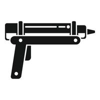 adhesivo calafatear pistola icono sencillo vector. silicona tubo vector