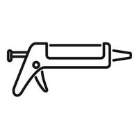 Industry silicone caulk gun icon outline vector. Glue tube vector