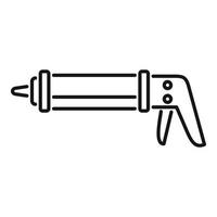 Building silicone caulk gun icon outline vector. Sealant tube vector