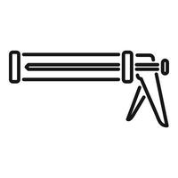 calafatear pistola icono contorno vector. sellador silicona vector