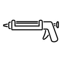 Acrylic silicone caulk gun icon outline vector. Glue silicon vector