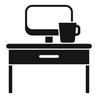 Right workspace position icon simple vector. Office sit vector