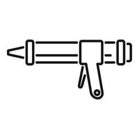 Adhesive caulk gun icon outline vector. Silicone tube vector