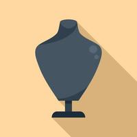 Empty jewelry dummy icon flat vector. Fashion chain vector