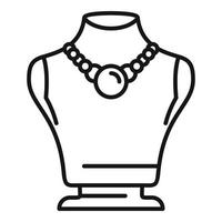Jewel bust icon outline vector. Fashion chain vector
