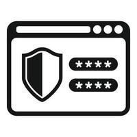 Web password protection icon simple vector. Personal account vector