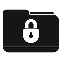 Folder service icon simple vector. Password protection vector