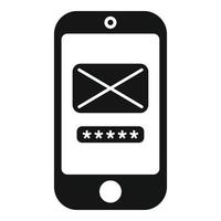 Mail password protection icon simple vector. Personal mobile vector