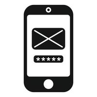 Mail password protection icon simple vector. Personal mobile vector