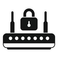 Wifi router password protection icon simple vector. Login mobile vector