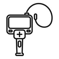 Endoscope camera icon outline vector. Medical inspection vector