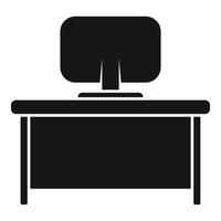 Home desk icon simple vector. Workplace office vector