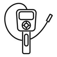 Stomach endoscope icon outline vector. Medical camera vector
