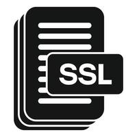 SSL certificate icon simple vector. Web data vector