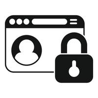 Web password protection icon simple vector. Personal mobile vector