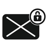 Mail message password protection icon simple vector. Service log vector