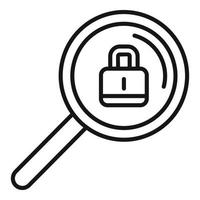 Search password protection icon outline vector. Change screen vector