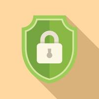 mejor ssl certificado icono plano vector. seguro datos vector