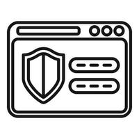 Web password protection icon outline vector. Personal account vector