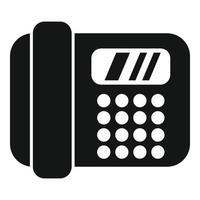 Phone on ergonomic workplace icon simple vector. Office table vector