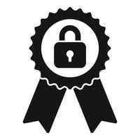 Emblem SSL certificate icon simple vector. Web secure vector