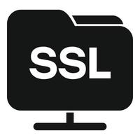 Folder SSL certificate icon simple vector. Security data vector