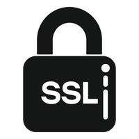 SSL certificate padlock icon simple vector. Network security vector