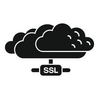 datos nube ssl certificado icono sencillo vector. web seguro vector