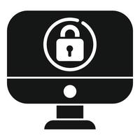 Computer SSL certificate icon simple vector. Safe data vector