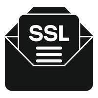 correo ssl certificado icono sencillo vector. web datos vector