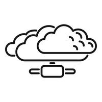 Data cloud SSL certificate icon outline vector. Web secure vector