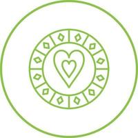 icono de vector de chip de corazón