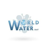 world water day background , greeting card or poster for campaign save water.  Save the water vector