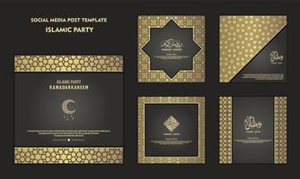 conjunto de plantillas de publicación en redes sociales para ramadan kareem y bueno para y bueno para otra fiesta islámica