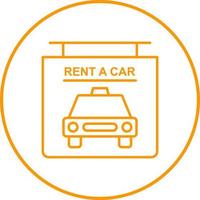 Rent a Car Vector Icon