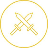 Unique Two Swords Vector Icon