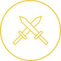 Unique Two Swords Vector Icon