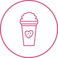 Unique Strawberry Milkshake Vector Icon