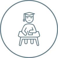 Unique Studying on Desk Vector Icon