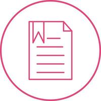 Unique Bookmarked Document Vector Icon