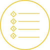 Unique Numbered list Vector Icon